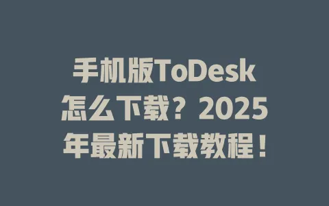 手机版ToDesk怎么下载？2025年最新下载教程！-ToDesk官网 - ToDesk下载